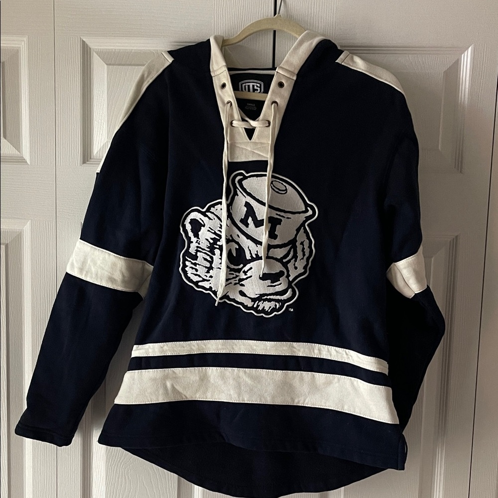 Michigan Navy and Cream Hoodie